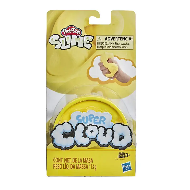HASBRO Play-Doh E87935 Lata de Super Cloud Slime Amarillo (ASST 2/2)
