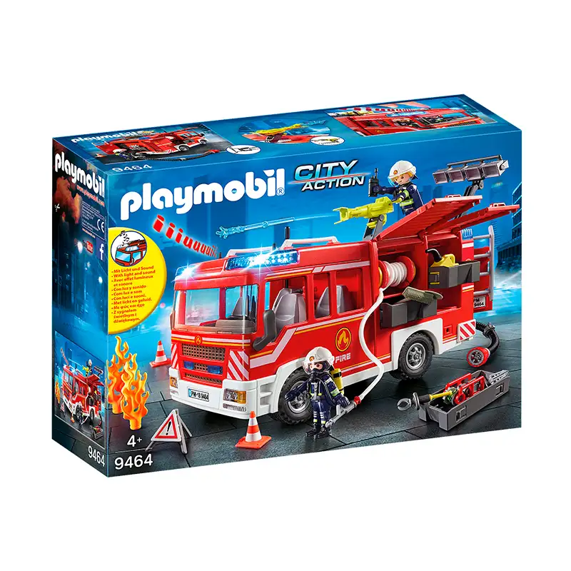 Playmobil Bomberos 9464 Camion De Bomberos Con Luces
