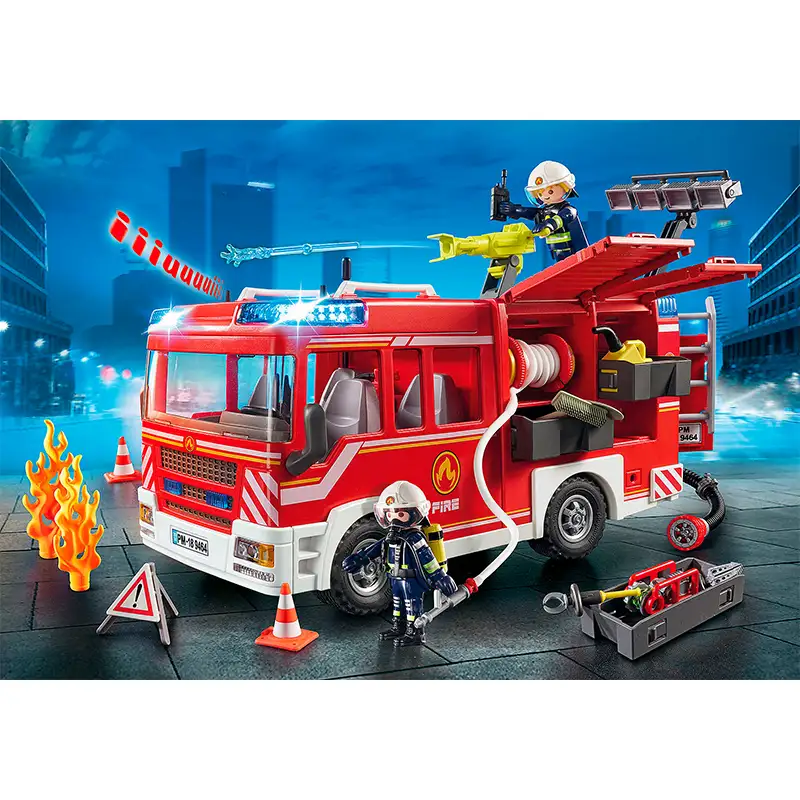 Playmobil Bomberos 9464 Camion De Bomberos Con Luces