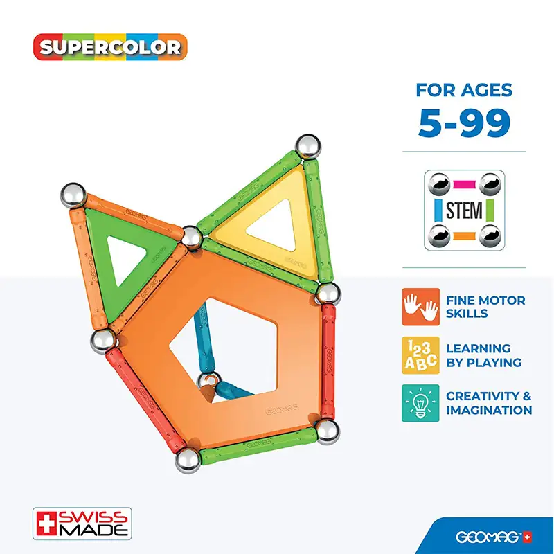 Geomag Classic #377 Set De Cubos Magneticos Paneles Supercolor 35 Pcs