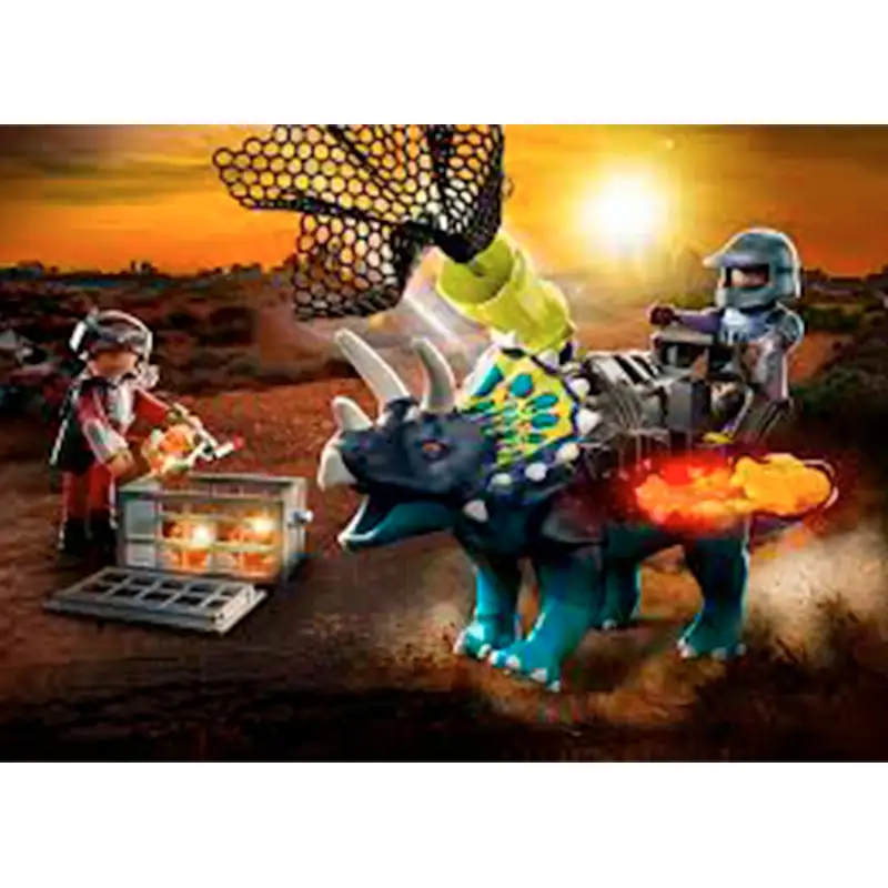Playmobil Dinos 70627 Triceraptos Disturbios Por Las Piedras