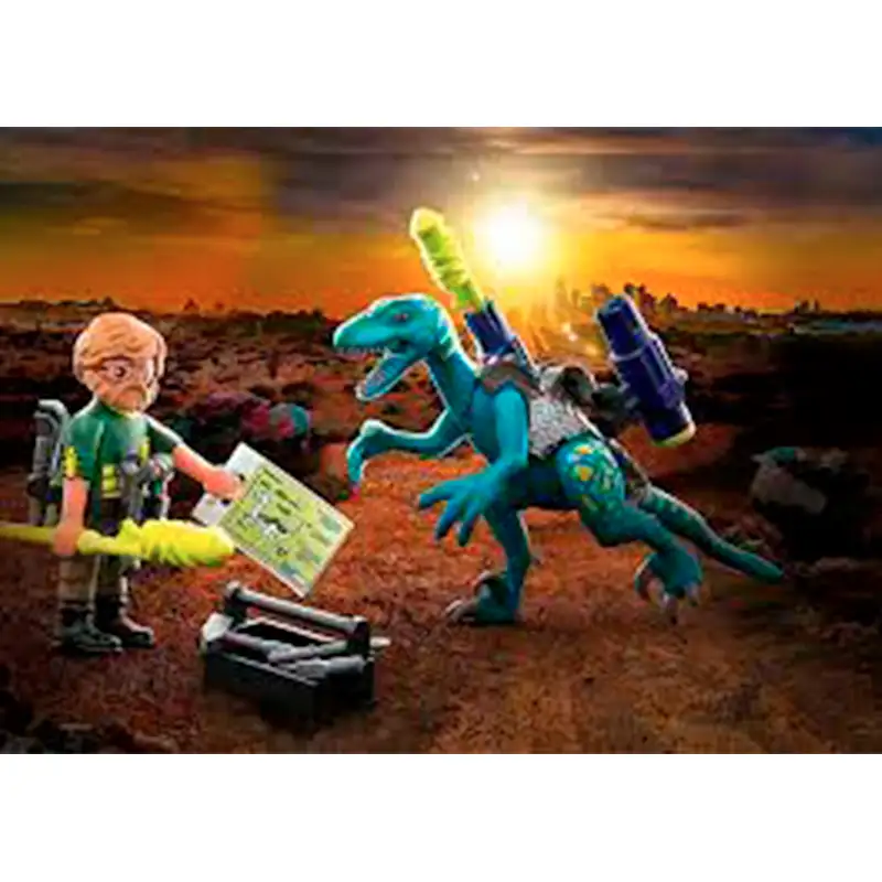 Playmobil Dinos 70629 Tio Rob Armamento Para La Batalla
