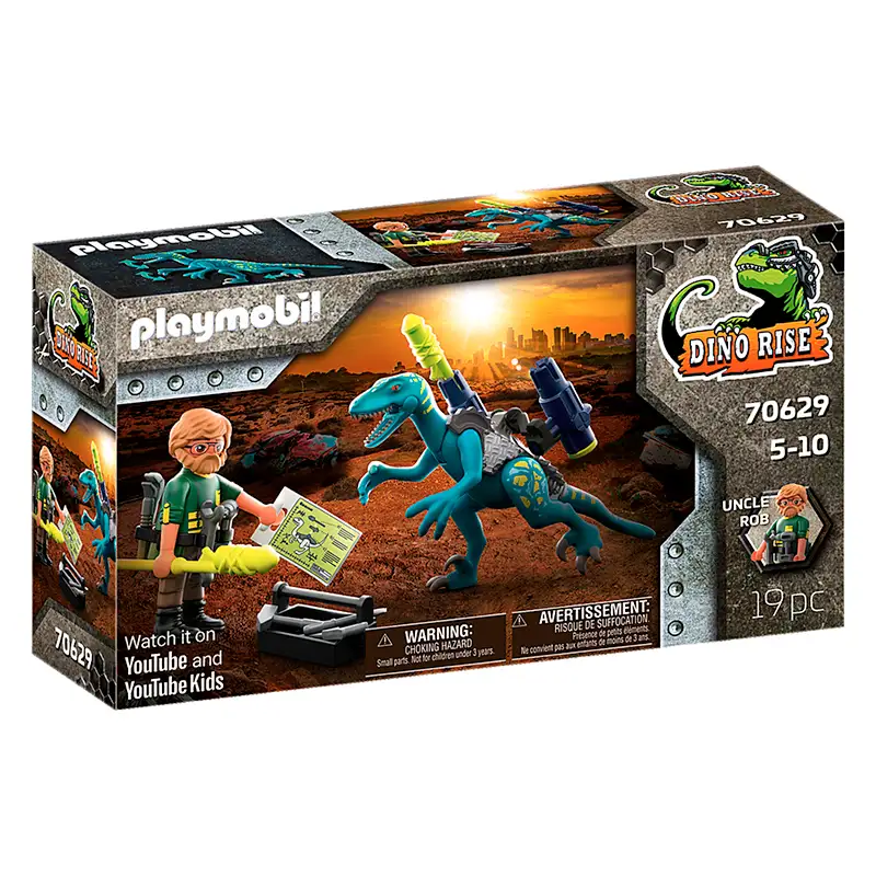 Playmobil Dinos 70629 Tio Rob Armamento Para La Batalla