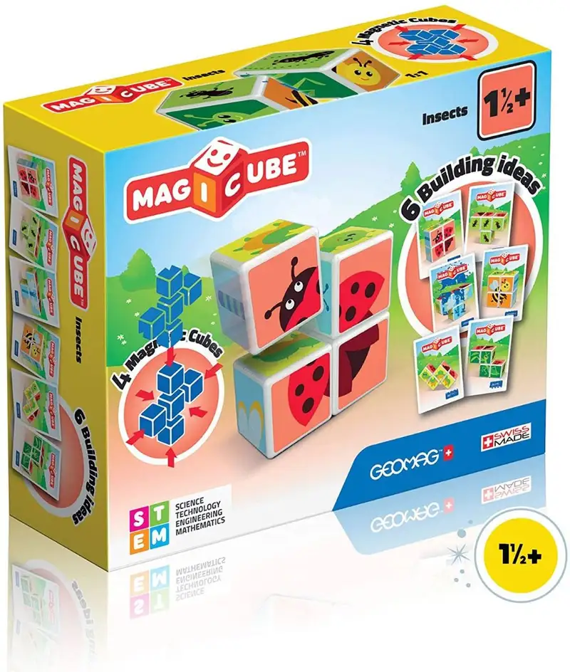 Geomag  Magicube #121 Cubos Magneticos Insectos  7 Pcs