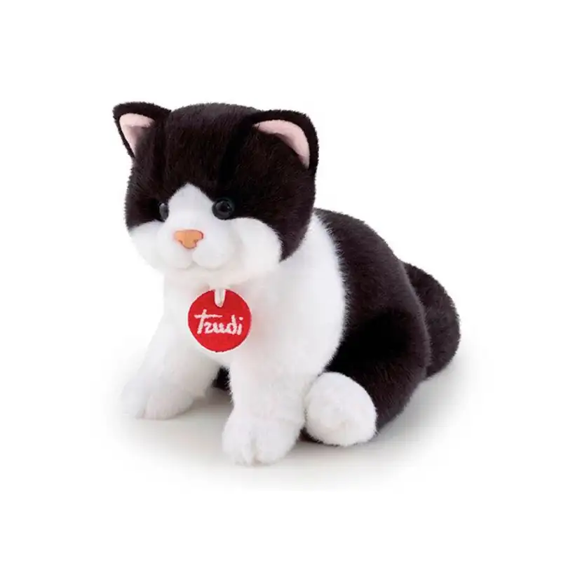 Trudi Peluche 21040 Kitten Brad En Blanco Y Negro 16X19X22