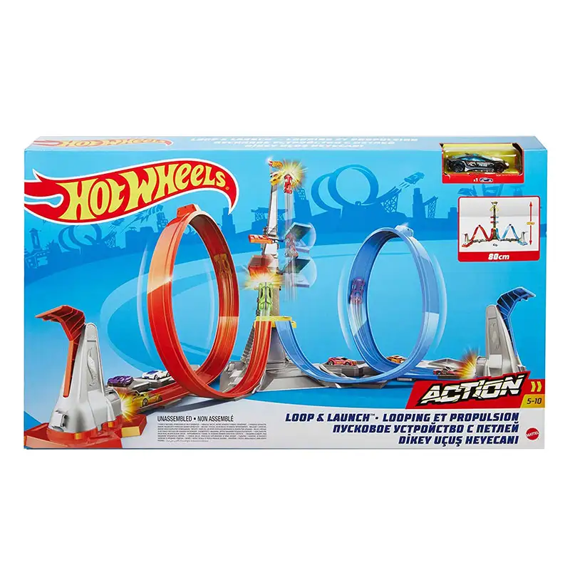 Mattel Hot Wheels Grw39 Pista De Accion Loop N Launch