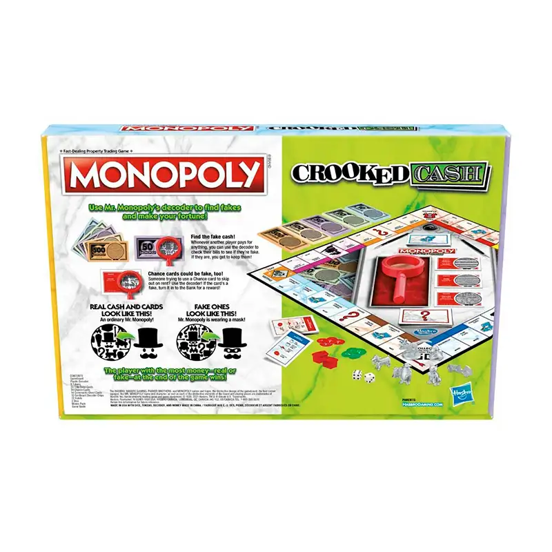 HASBRO Gaming F2674 Juego de Mesa Monopoly Crooked Cash