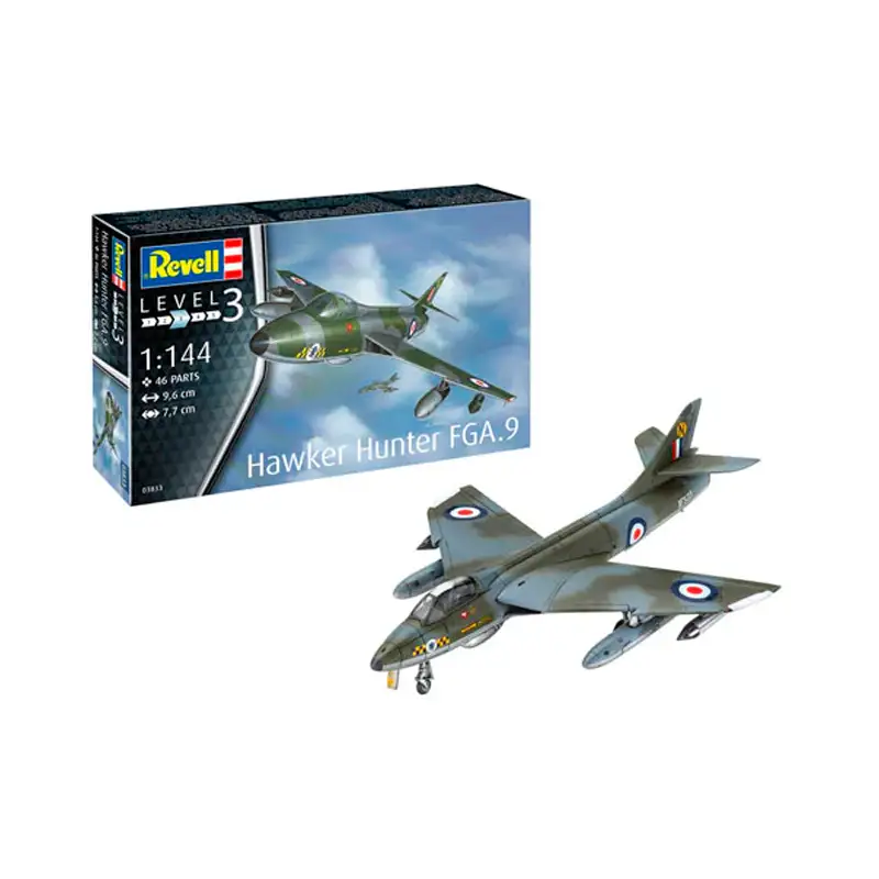 Revell Model 03833 Avion Hawker Hunter Fga.9 Escala 1/144