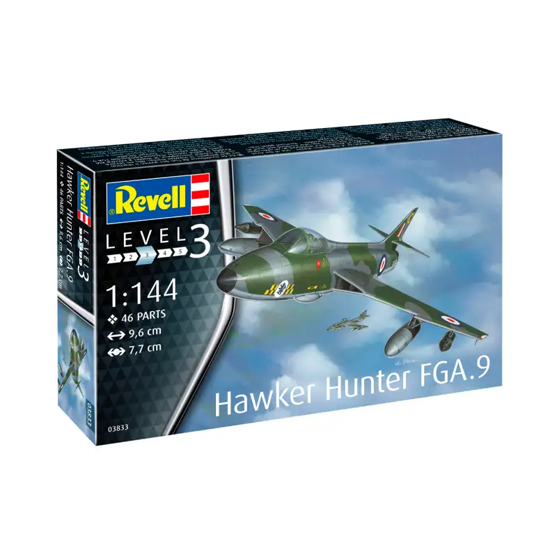 Revell Model 03833 Avion Hawker Hunter Fga.9 Escala 1/144