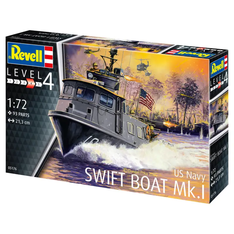 Revell Model 05176 Barco Us Navy Swift Boat Mk. I Escala 1/72