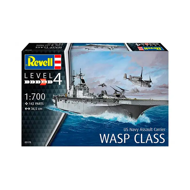 Revell Model 05178 Assault Carrier Uss Wasp Class Escala 1/700