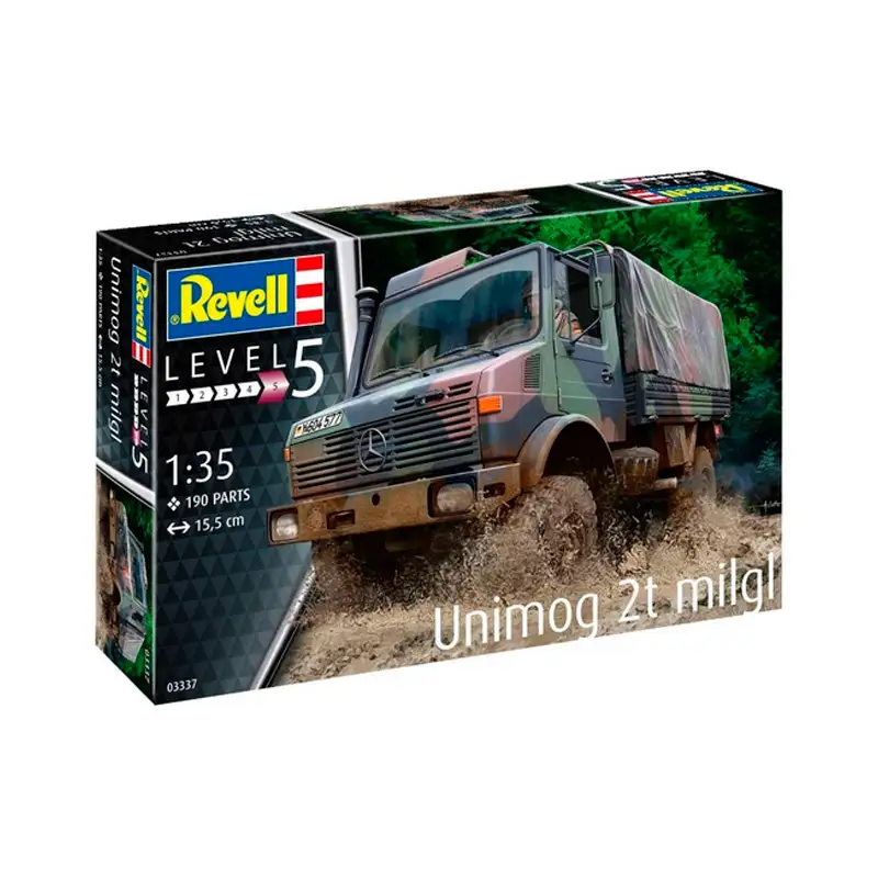 REVELL Model Kit 03337 Camion Unimog 2T milgl Escala 1/35