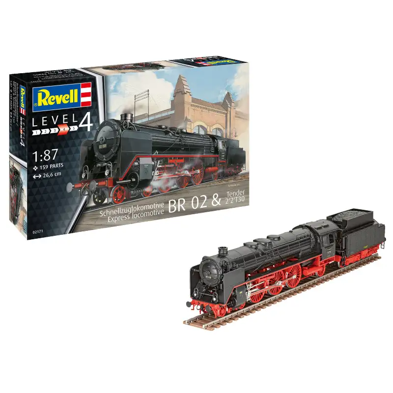 RevellModel 02171 Locomotora Express Br 02 & Tender 2 2 T30 Escala 1/87