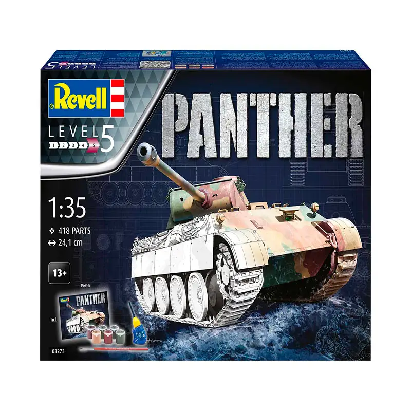 Revell Model Kit 03273 Tanque Panther Ausf. D Escala 1/35