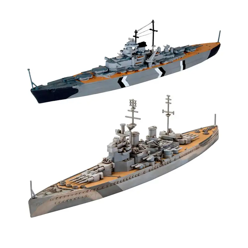REVELL Model Kit 05668 First Diorama Bismarck Battle Escala 1/1200
