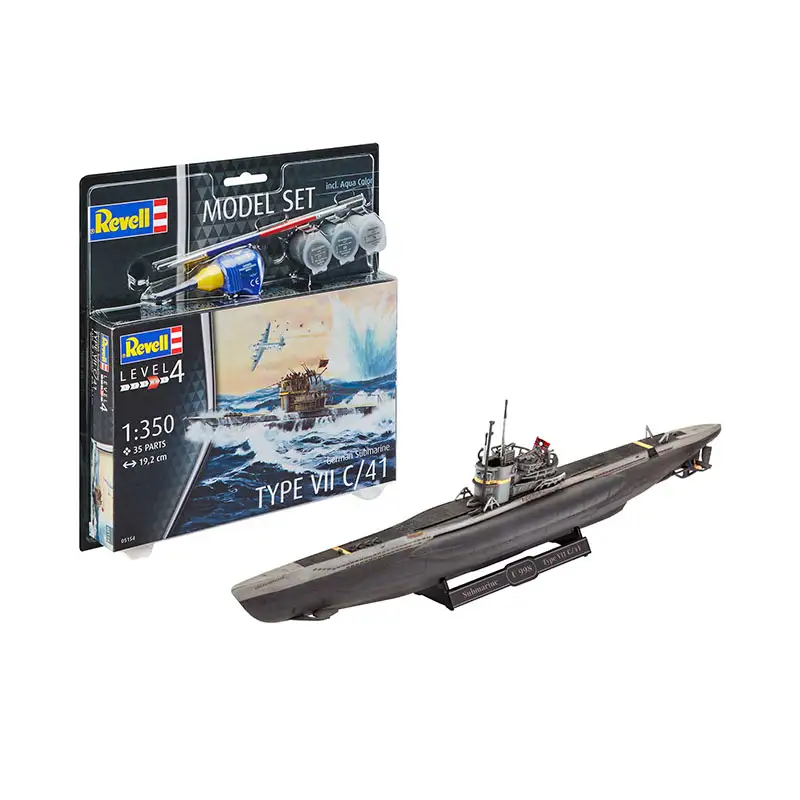 Revell Model Set65154 Submarine Type Vii C/41 Escala 1/350