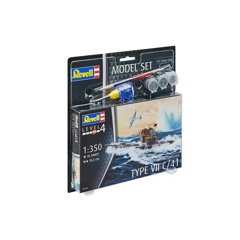 Revell Model Set65154 Submarine Type Vii C/41 Escala 1/350