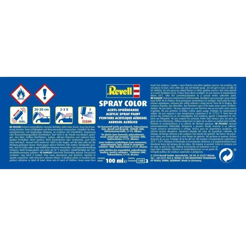 RevellAccesorio Estandar 34109 Spray Color Aerosol Gris Antracita Mate 100Ml