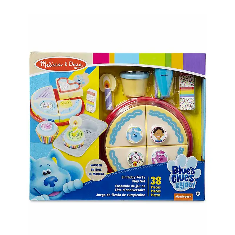 MELISSA & DOUG Pretender y Jugar 33018 Juego de Fiesta de Cumplea–os Las pistas de Blue