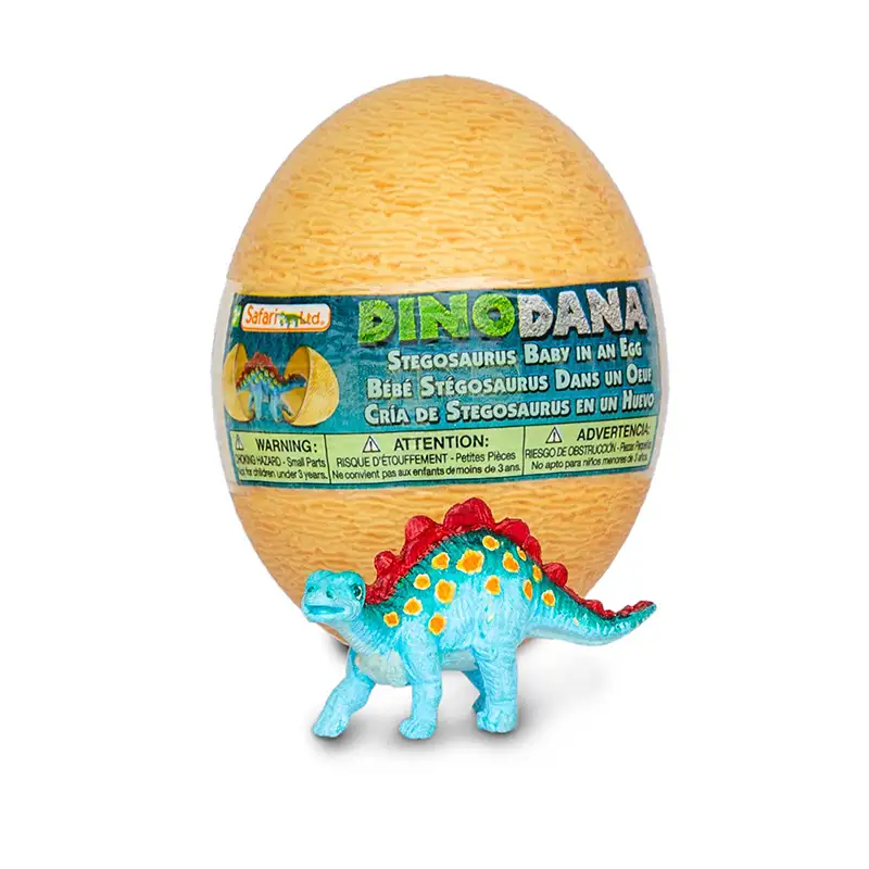 Safari Ws Prehistoric World 100987 Dino Dana Stegosaurus Conjunto De Huevos Y Bebes