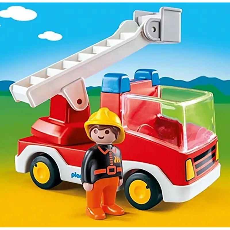 Playmobil 1.2.3. 6967 Camion De Bomberos De Unidad Escala