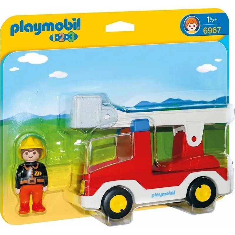 Playmobil 1.2.3. 6967 Camion De Bomberos De Unidad Escala