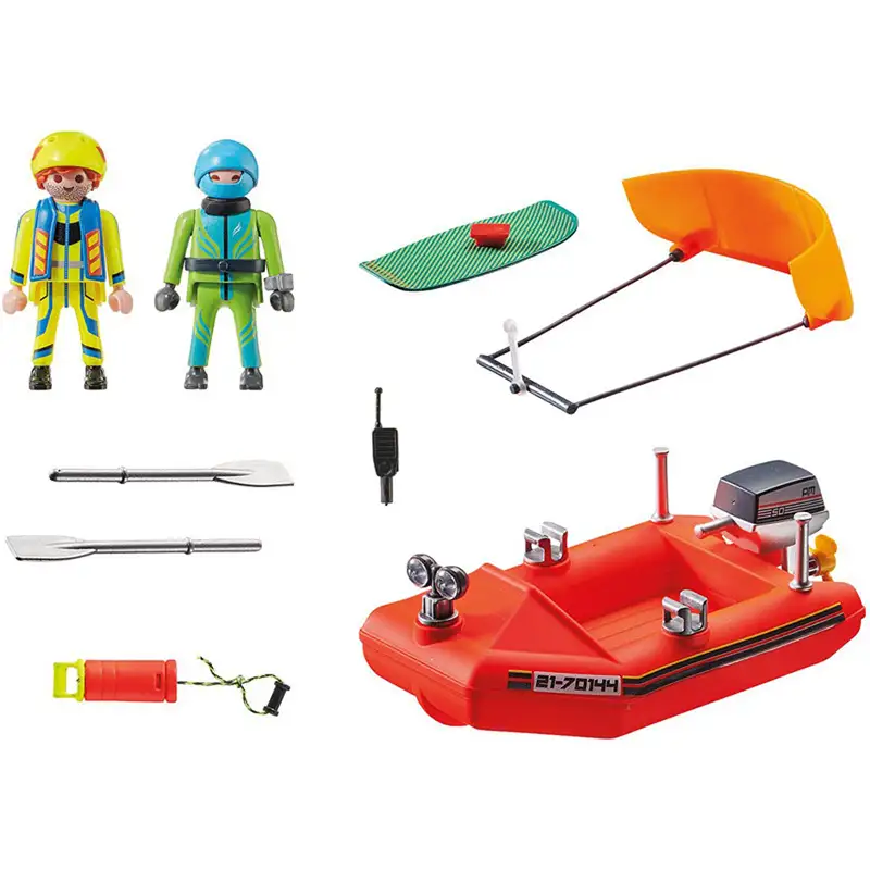 Playmobil City Action 70144 Rescate De Sorfista Y Lancha Rapida