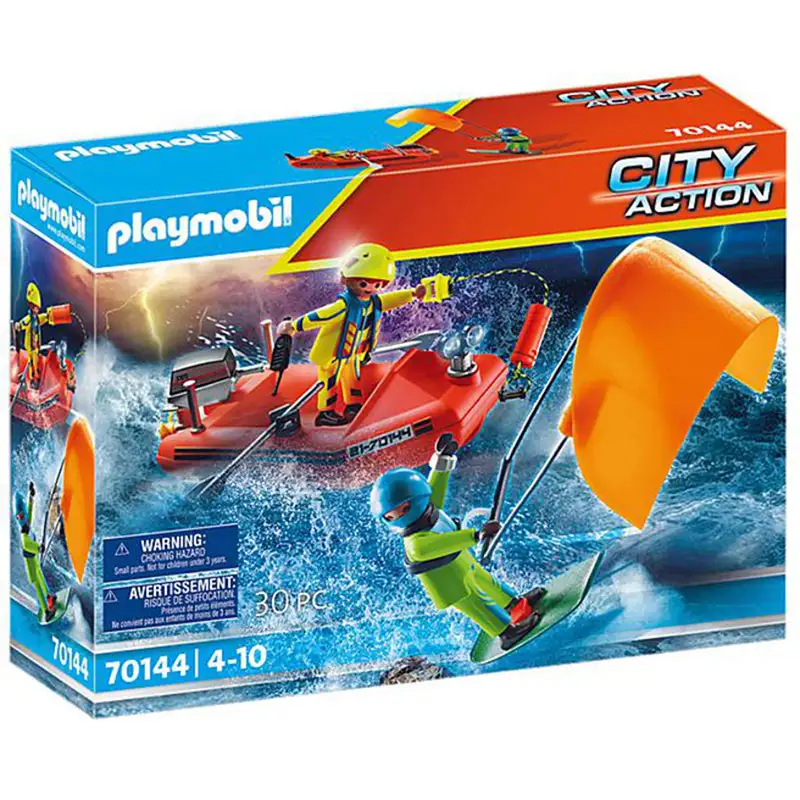 Playmobil City Action 70144 Rescate De Sorfista Y Lancha Rapida