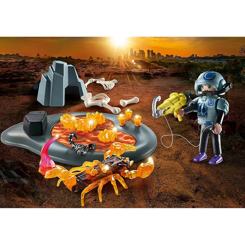 Playmobil Starter Pack 70909 Lucha Contra El Escorpion De Fuego