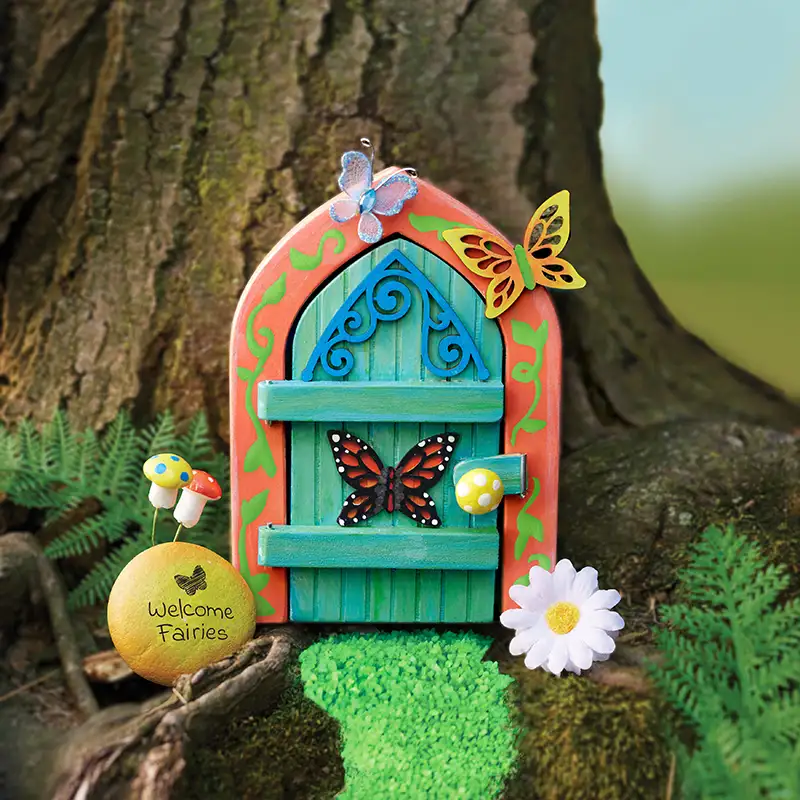 CREATIVITY FOR KIDS 6338000 Kit de Artesania Puerta de Hada Mariposa
