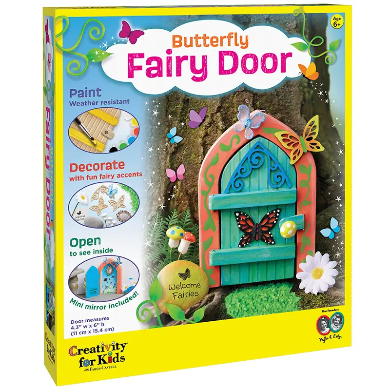 CREATIVITY FOR KIDS 6338000 Kit de Artesania Puerta de Hada Mariposa