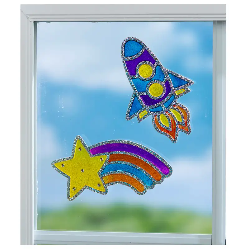 CREATIVITY FOR KIDS 6292000 Window Art Viaje al Espacio