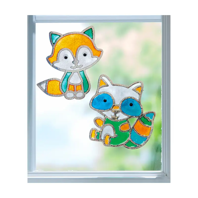 CREATIVITY FOR KIDS 6293000 Window Art Amigos del Bosque