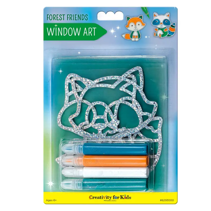 CREATIVITY FOR KIDS 6293000 Window Art Amigos del Bosque