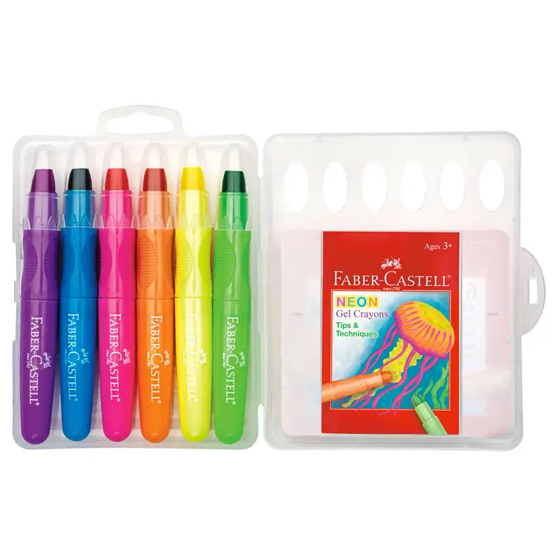Faber Castell FC14317 Paquete De 6 Crayones Gel Neon