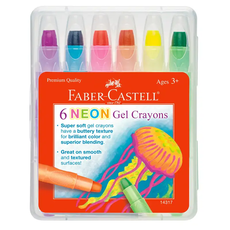 Faber Castell FC14317 Paquete De 6 Crayones Gel Neon