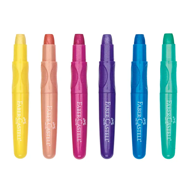 Faber Castell FC14318 Pauqete De 6 Crayones Gel Metallic