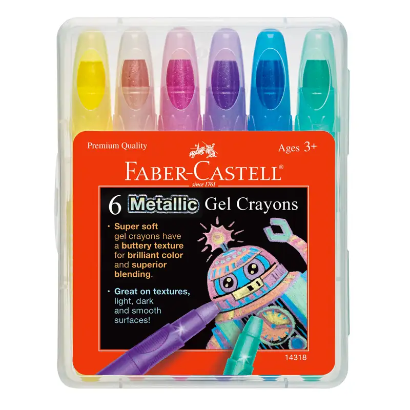 Faber Castell FC14318 Pauqete De 6 Crayones Gel Metallic