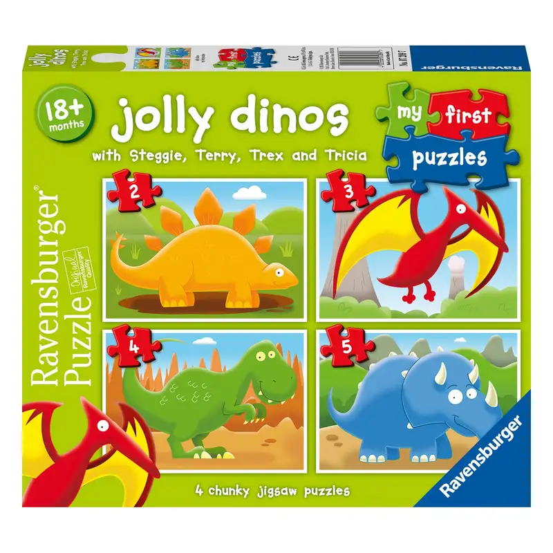 Ravensburger Rompecabezas Para Niños 07289 7 Jolly Dinos 2 3 4 Y 5 Piezas