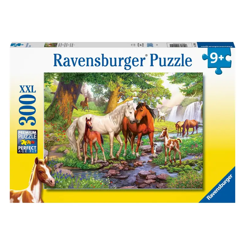Ravensburger Rompecabezas Para Niños 12904 1 Familia De Caballos En El Rio 300 Piezas