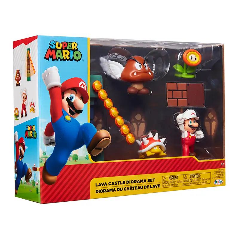 Jakks Pacific Nintendo Super Mario 400154 Set Diorama Castillo De Lava