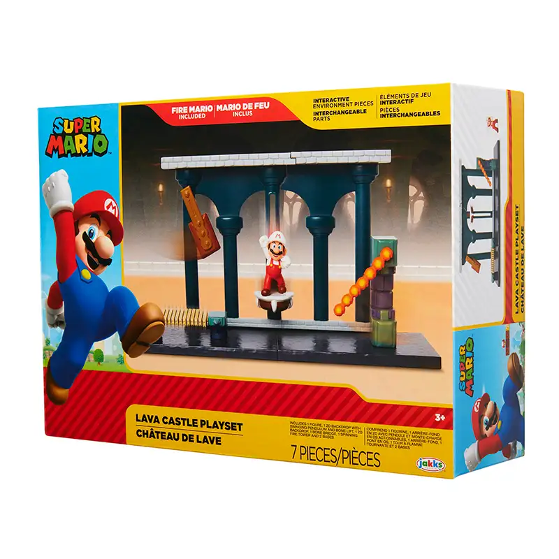 Jakks Pacific Nintendo 400174 Super Mario Set De Juego Castillo De Lava