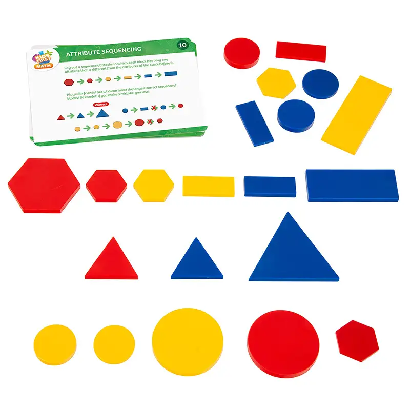 THAMES & KOSMOS STEM 568003 Attribute Blocks Math Kit with Activity Cards