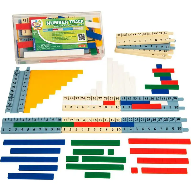 THAMES & KOSMOS STEM 568002 Number Track Math Kit with Lesson Guide