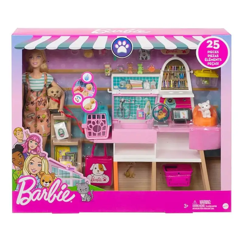 Mattel Barbie Grg90 Muñeca Tienda Para Mascotas