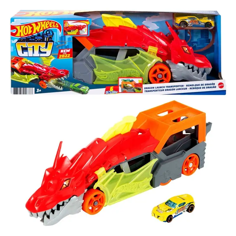Mattel Hot Wheels Gtk42 Pista De Carreras Dragon Lunch Cars