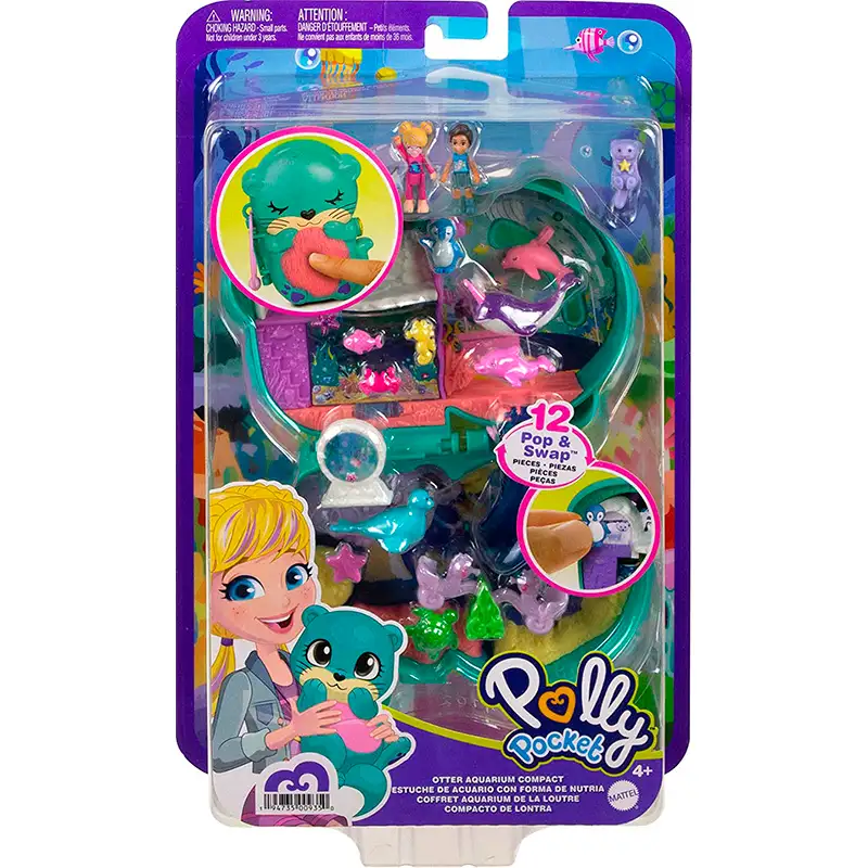 Mattel Polly Pocket Hcg16 Big Pocket World Juego De Agua Acuario Compacto