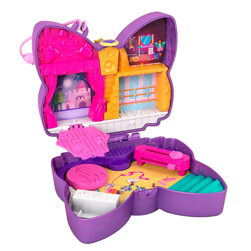 Mattel Polly Pocket Hcg17 Big Pocket World Juego Escenario Brillo Compacto