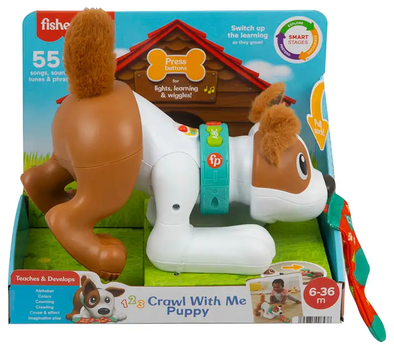 Mattel Fisher Price Hgy56 Cachorro De Aprendizaje Primeros Gateos