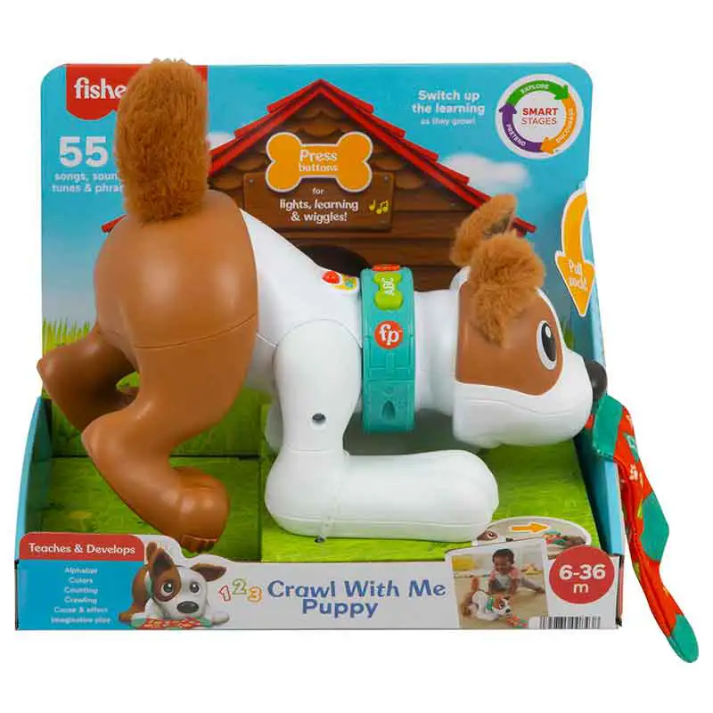 Mattel Fisher Price Hgy56 Cachorro De Aprendizaje Primeros Gateos